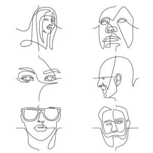 Karag Πλακάκι Face Line White 25X25